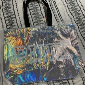 iridescent Victoria secret PINK shopper tote 😍